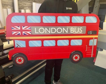 Red London bus 1m wide events prop