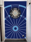 BLUE darts board backing board protective board 7ft h x 4ft w (5mm thick board)