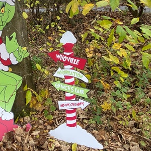 Grinch pole grinchville 3ft high Christmas grinch Decor bundle bundle for Xmas
