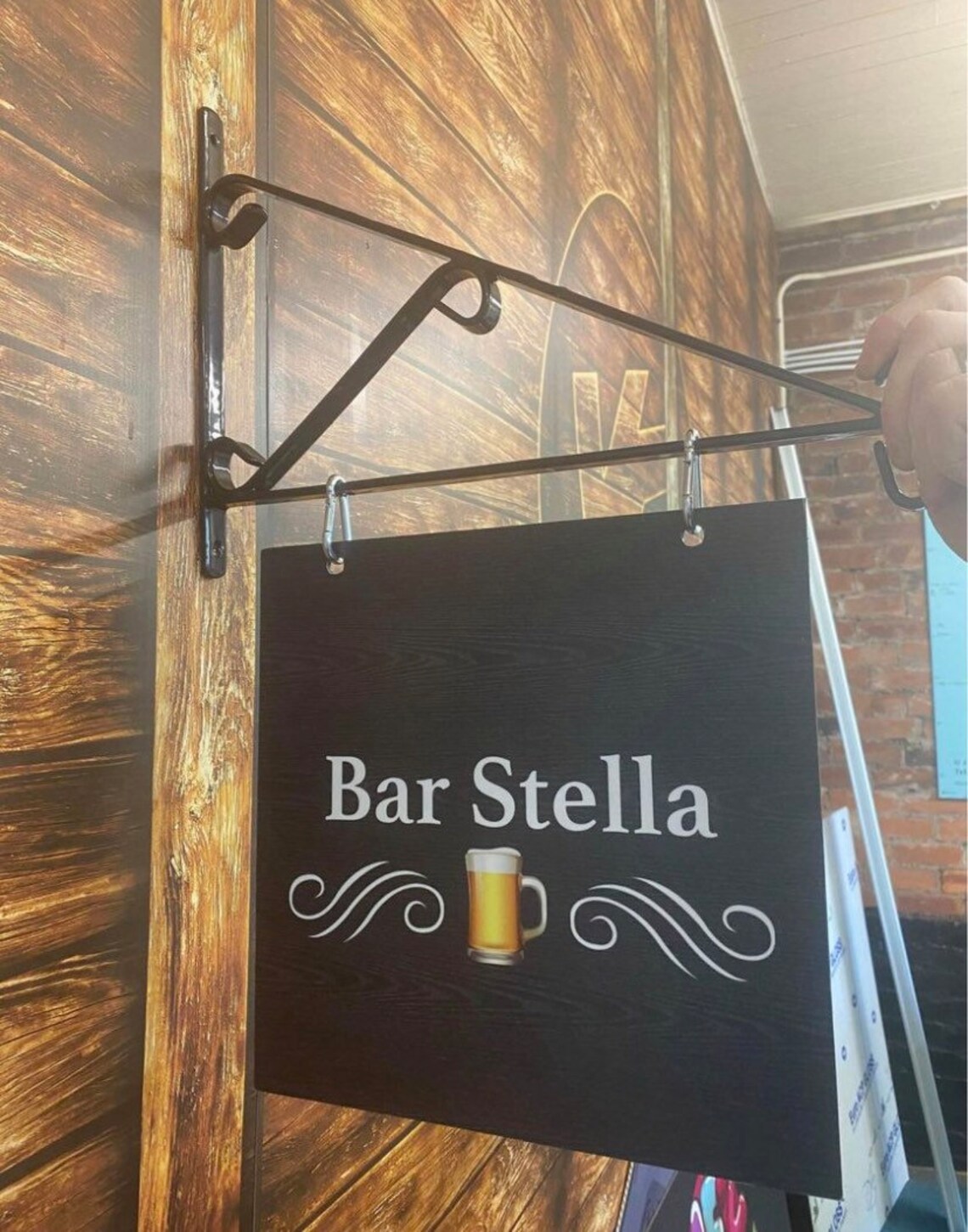 Hanging Bar Sign 40cm Wide X 40cm Bar Sign Swinging Bar Sign Etsy UK