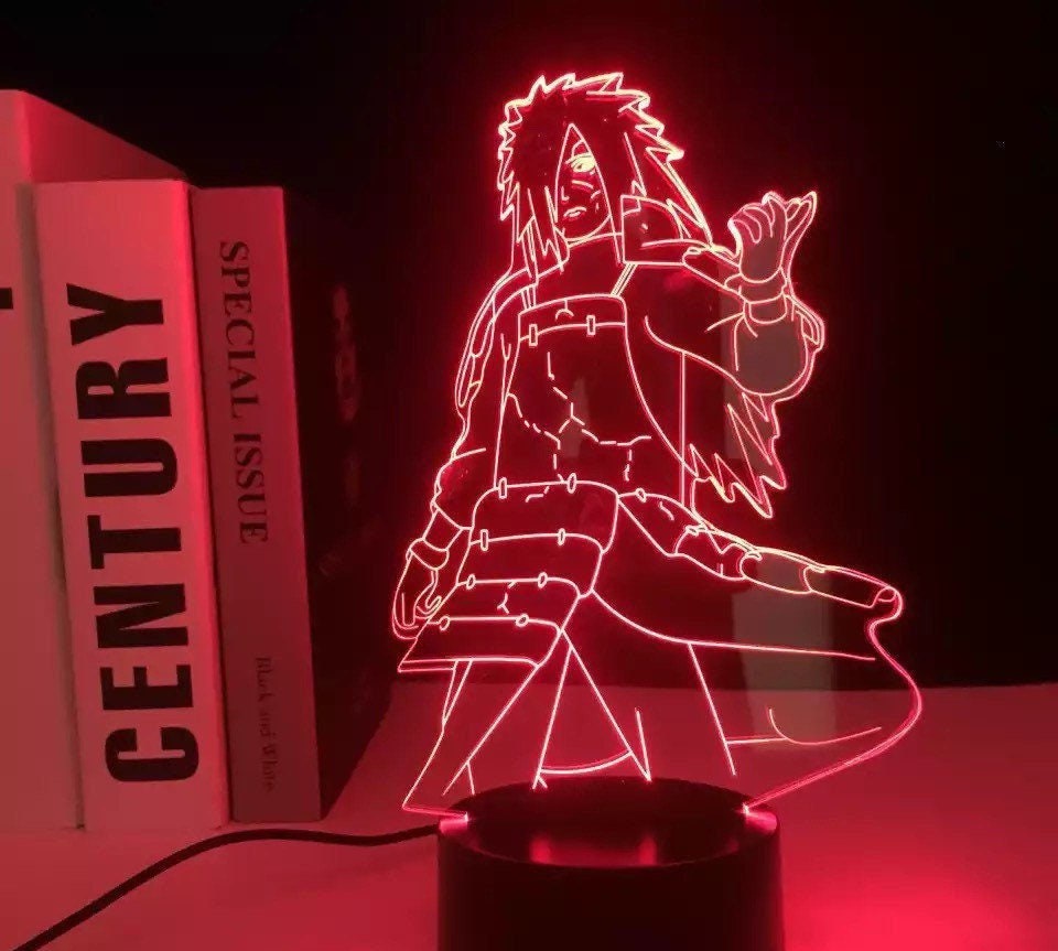 Lampe Veilleuse Led 3D Madara Uchiwa de Naruto