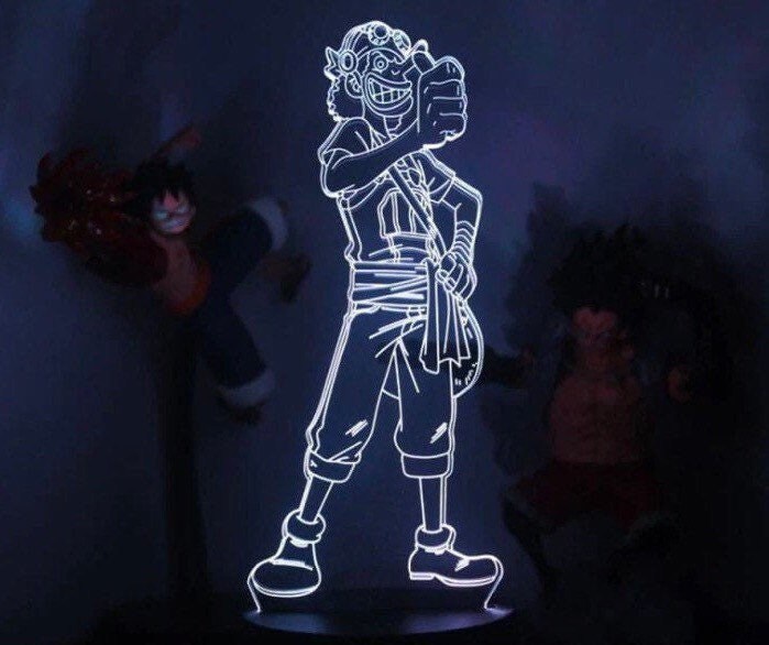 Lampe Veilleuse Led 3D Usopp de One Piece