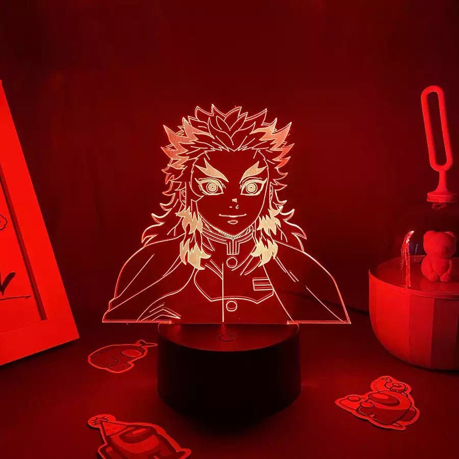 Lampe Led 3D Veilleuse Kyojuro Rengoku - Demon Slayer