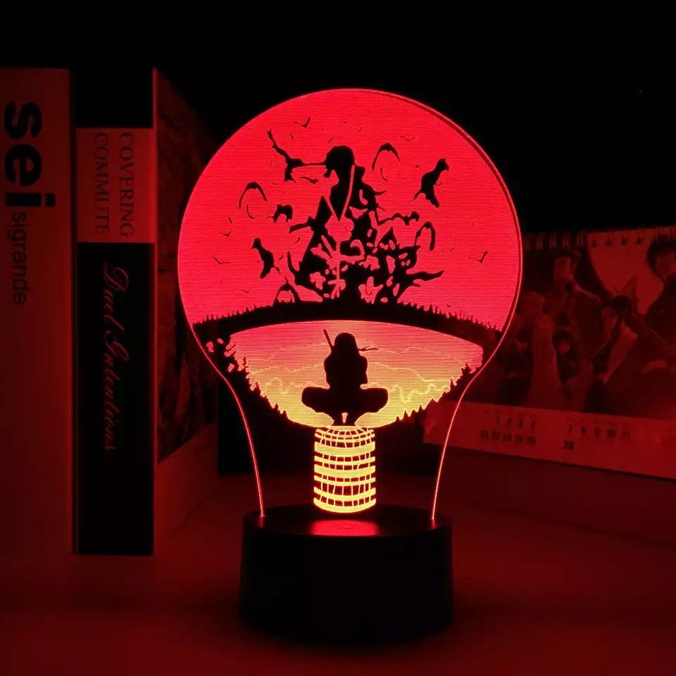 Lampe Led 3D Veilleuse Naruto Akatsuki