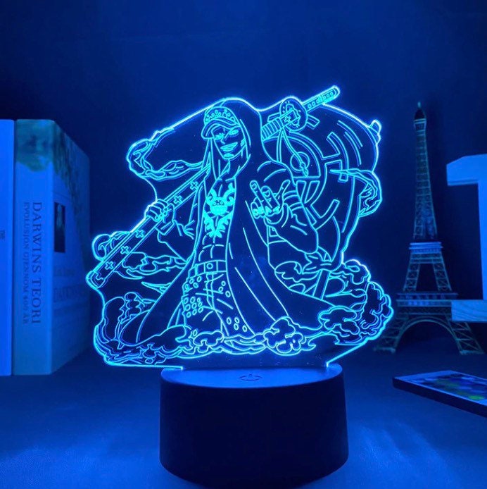 Lampe Veilleuse Led 3D Trafalgar D. Law de One Piece