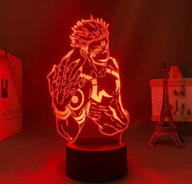 Lampe Led 3D Veilleuse Jujutsu Kaisen Ryomen Sukuna