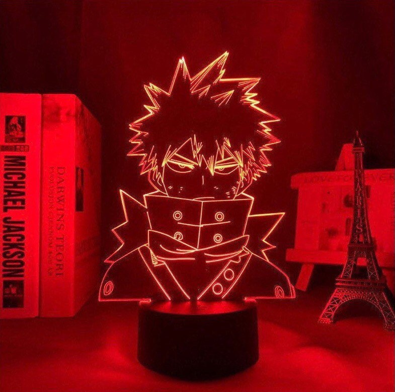 Lampe Led 3D Veilleuse My Hero Academia Katsuki Bakugo