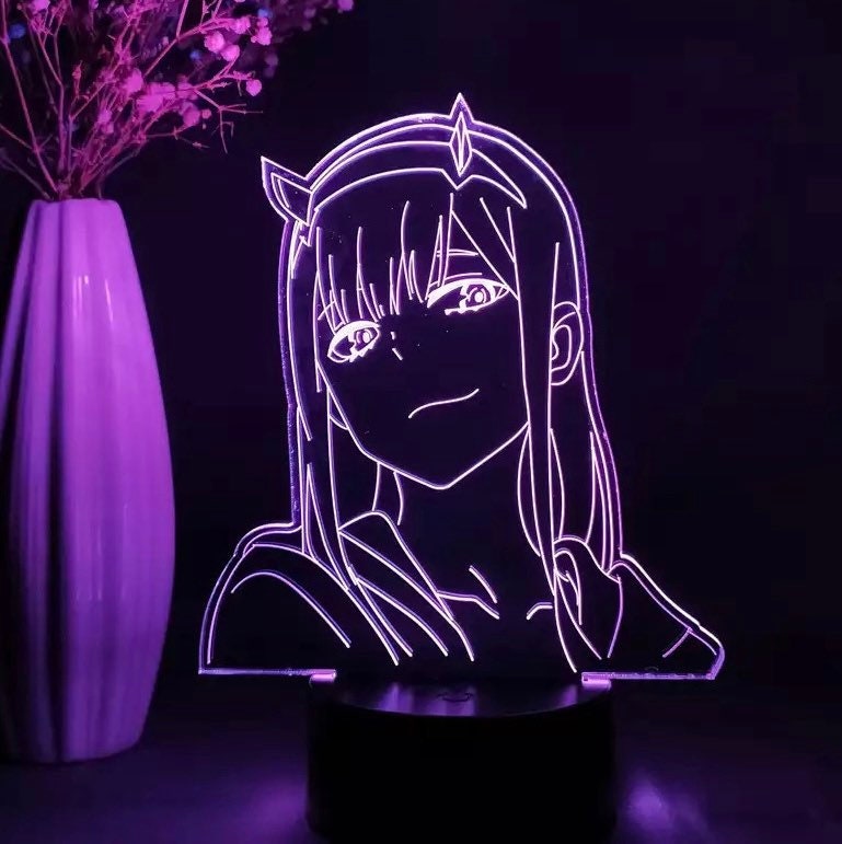 Lampe Veilleuse Led 3D Zero Two de Darling in The Franxx