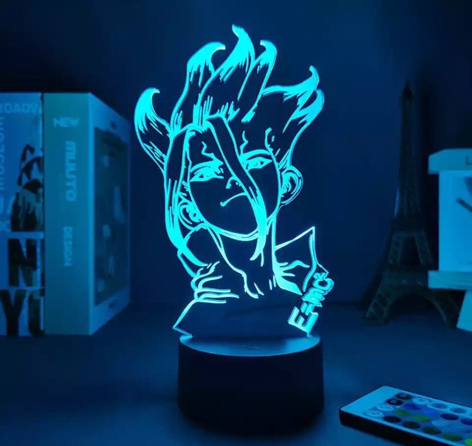 Lampe Led 3D Veilleuse Senku Ishigami - Dr Stone