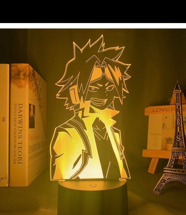Lampe Led 3D Veilleuse My Hero Academia Denki Kaminari