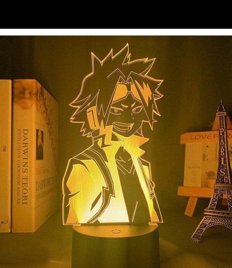 Lampe Led 3D Veilleuse My Hero Academia Denki Kaminari