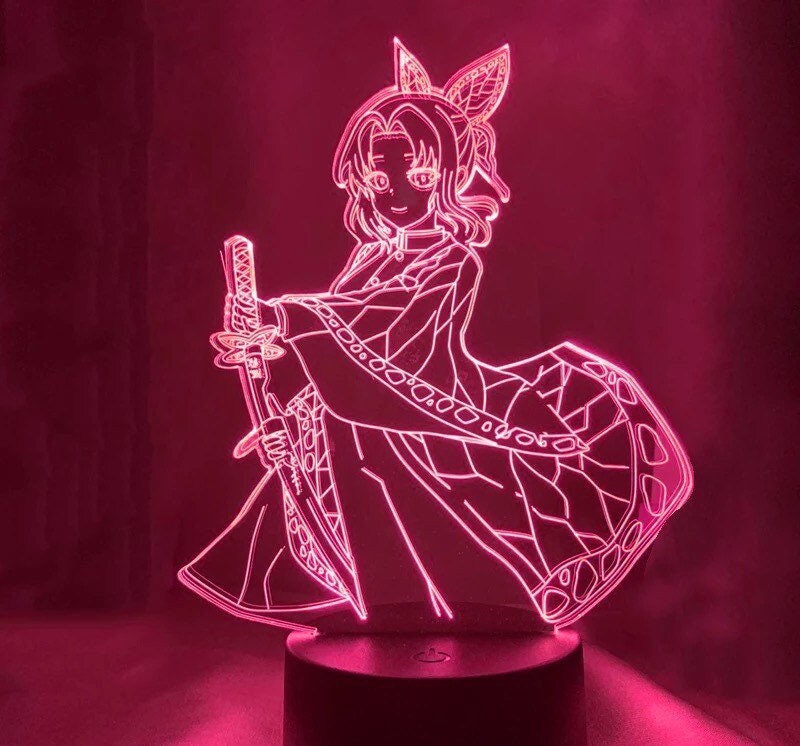 Lampe Led 3D Veilleuse Shinobu Kocho - Demon Slayer