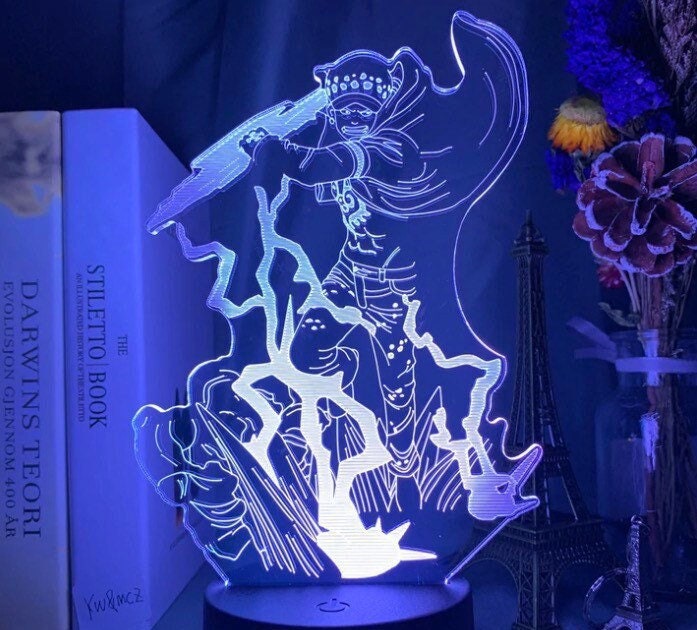 Lampe Veilleuse Led 3D Trafalgar D. Law de One Piece