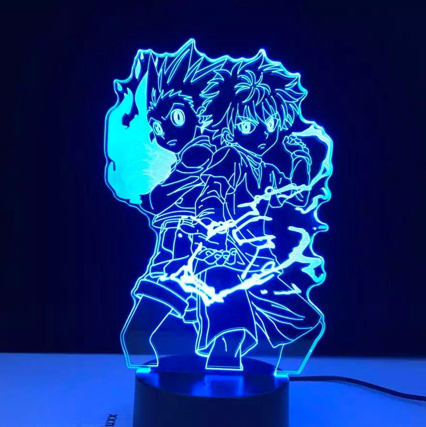 Lampe Led 3D Veilleuse Kirua et Gon de Hunter X Hunter