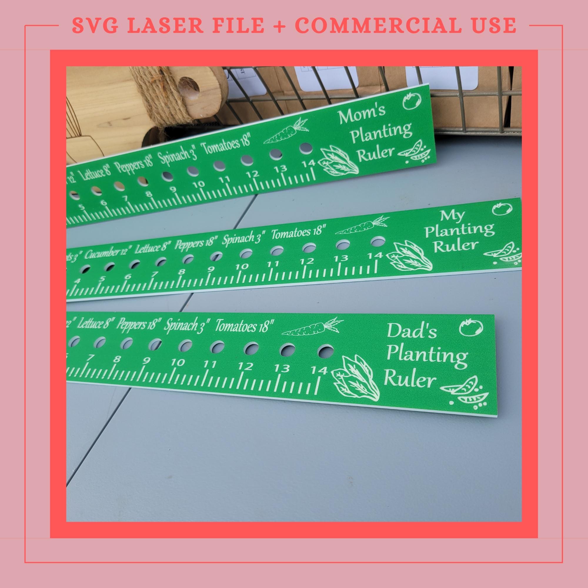 Garden Spacing Planting Ruler SVG - Etsy