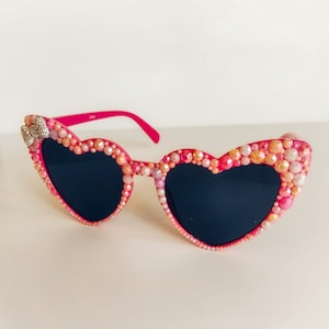 Hot Pink Rhinestone Sunglasses
