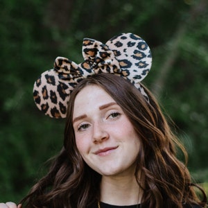 Cheetah Velvet Mouse Ears - W/ Comfortable Headband Option for Headaches and Migraines