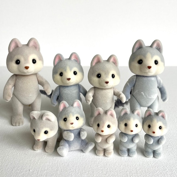 Calico Critters spare Husky critters, you pick individual animal: husky mom, dad, child, toddler, infant, brand new out of box
