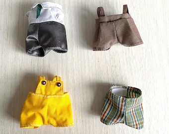 Calico Critters spare adult dad clothing items, You pick Sylvanian Families clothes! Yellow overalls, suit, checkered shorts, brown overalls