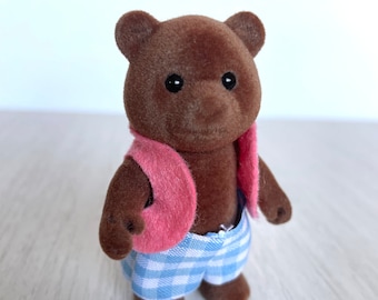 Vintage Sylvanian Families Birch Timbertop Bear, Tomy UK Edition