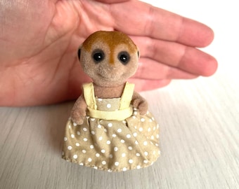 Vestido original de la niña suricata de Calico Critters vintage