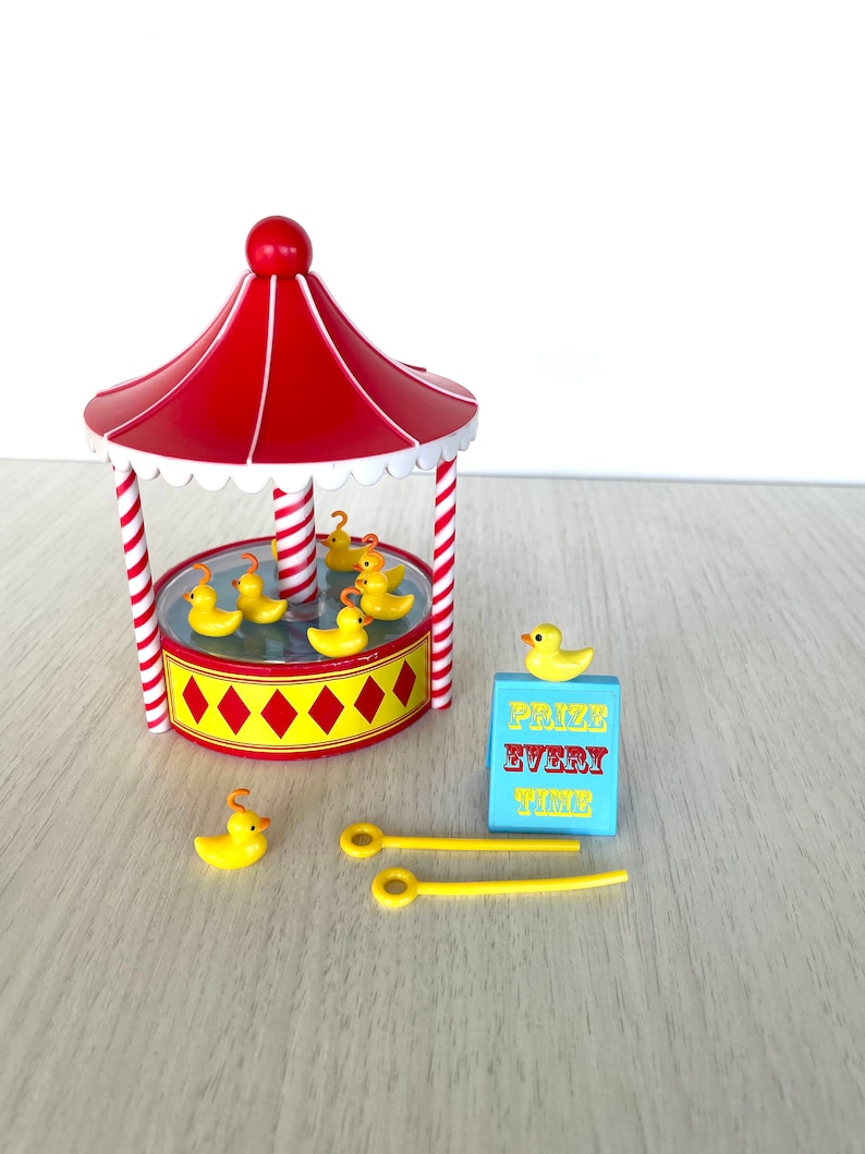 Vintage Sylvanian Families Hook a Duck Set, complete! Carnival fair theme set, Retro Toy Game, Miniature Critter Fun, Collectible Playset