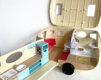 Sylvanian Families Car and Caravan Set Complete Plus BBQ and