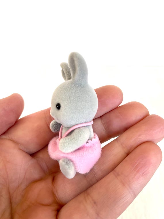Sylvanian Families Babblebrook Rabbit Baby in Original Clothes and