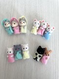 Calico Critters infant tiny babies, you pick which baby! Persian cat baby, midnight cat, kangaroo, marshmallow mouse. Includes one