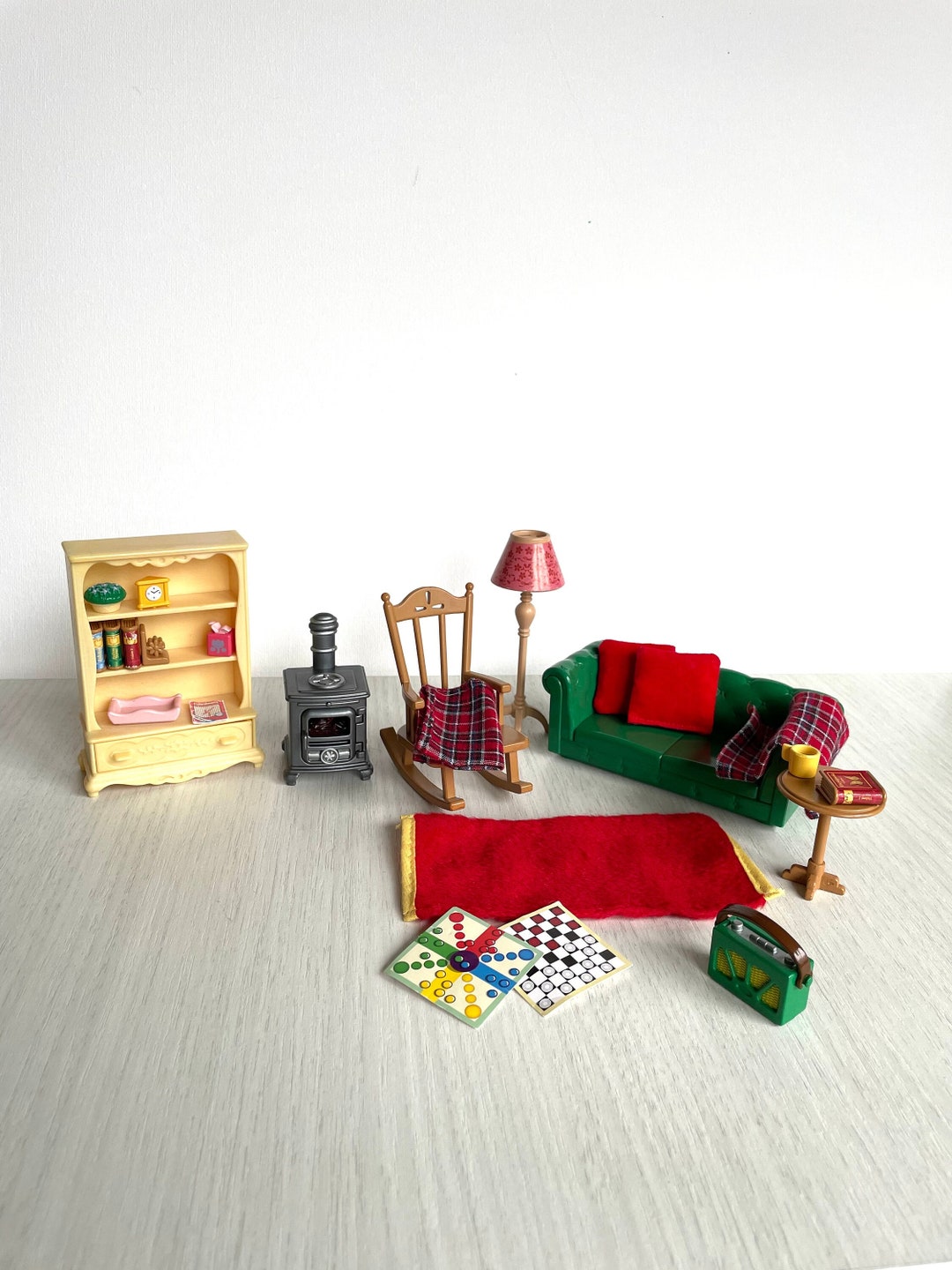 Sylvanian Families Vintage Cosy Living Room Set Boxed and Nearly  