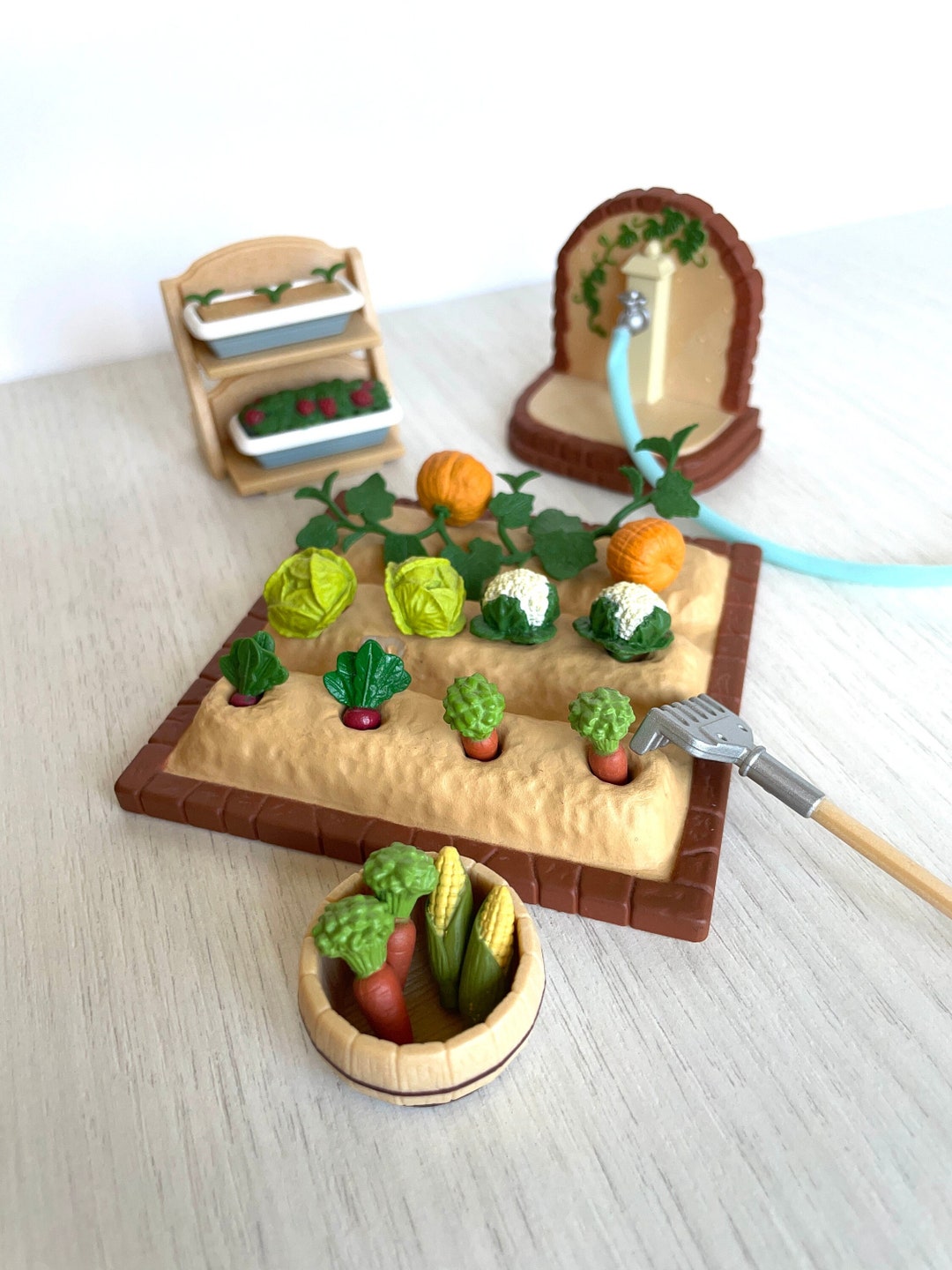 シルバニアファミリー　お庭セット　やさい畑セット ヴィンテージ シルバニアファミリー 野菜畑セット、コンプリート