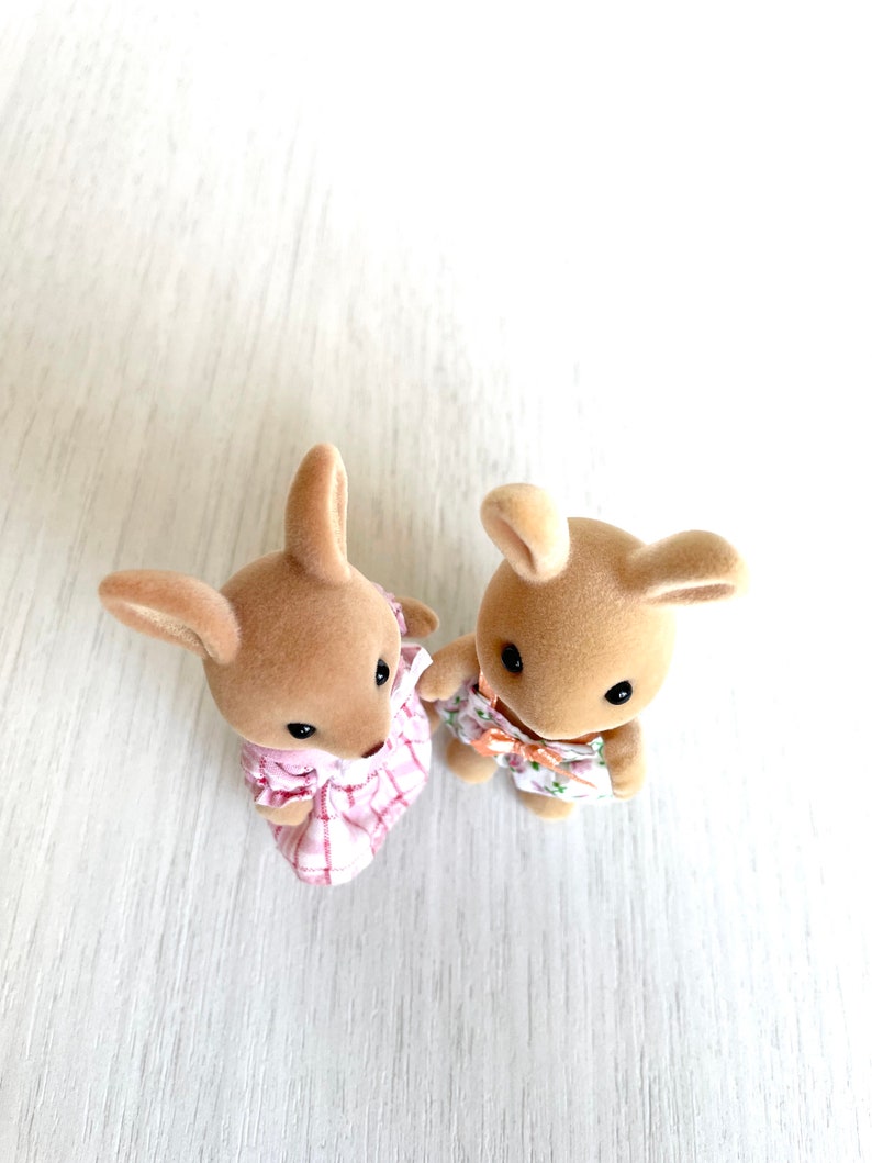 Calico Critters Rabbit and Kangaroo Sisters Duo, Figures, Ternurines - Etsy