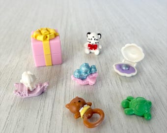 Miniature Calico Critters Babyspielzeug, sticky, Geschenkbox, Schildkröte, Schale für Sylvanianbabys, Calico Critters Teddybär