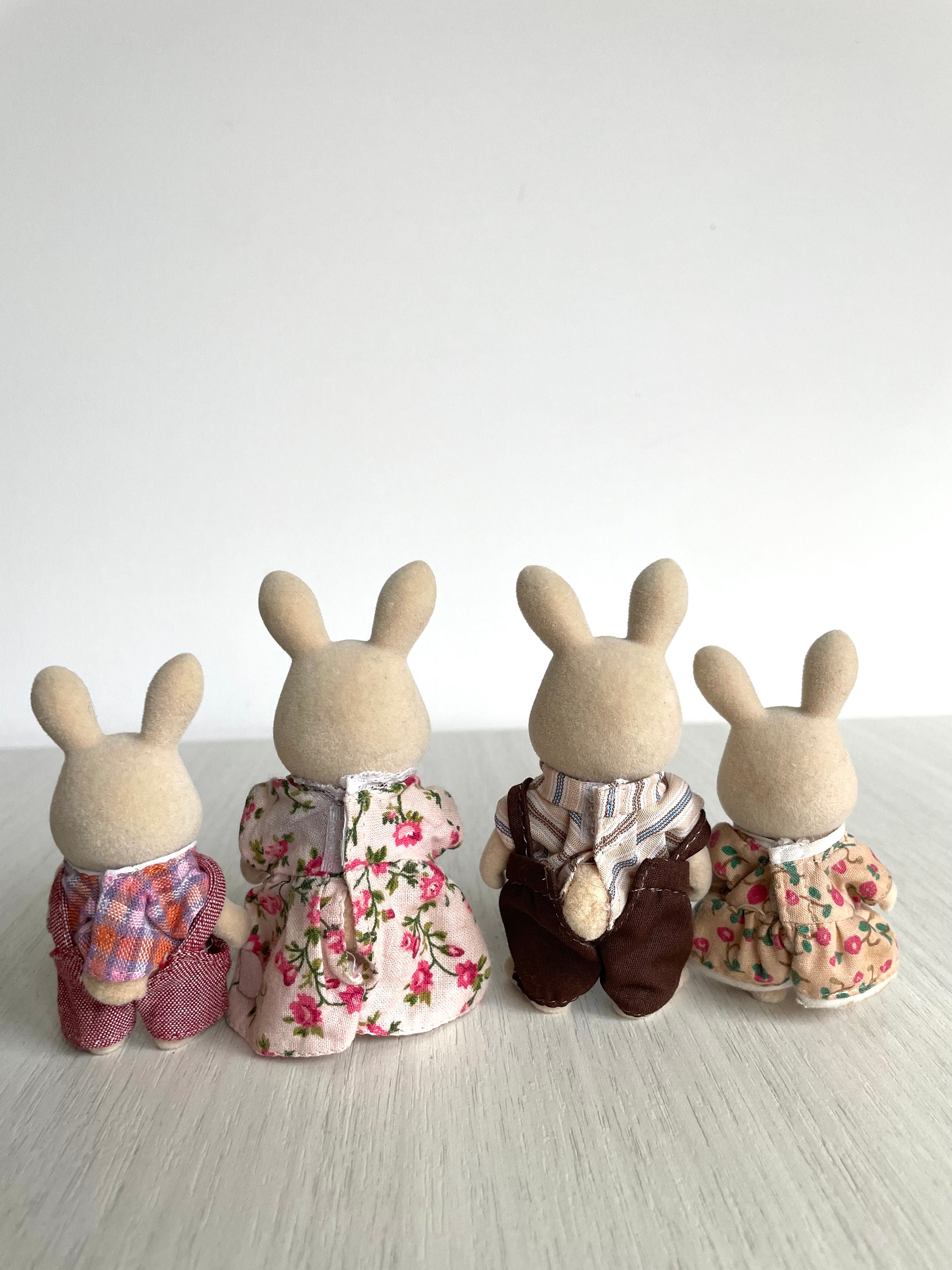 Calico Critters Vintage Periwinkle Sweet Pea Rabbit Family, Perfect for ...