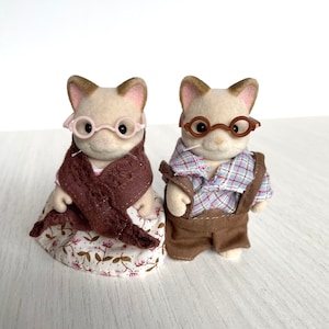 Sylvanian Families Keats Cat (cream Cat) Grandparents, Calico 