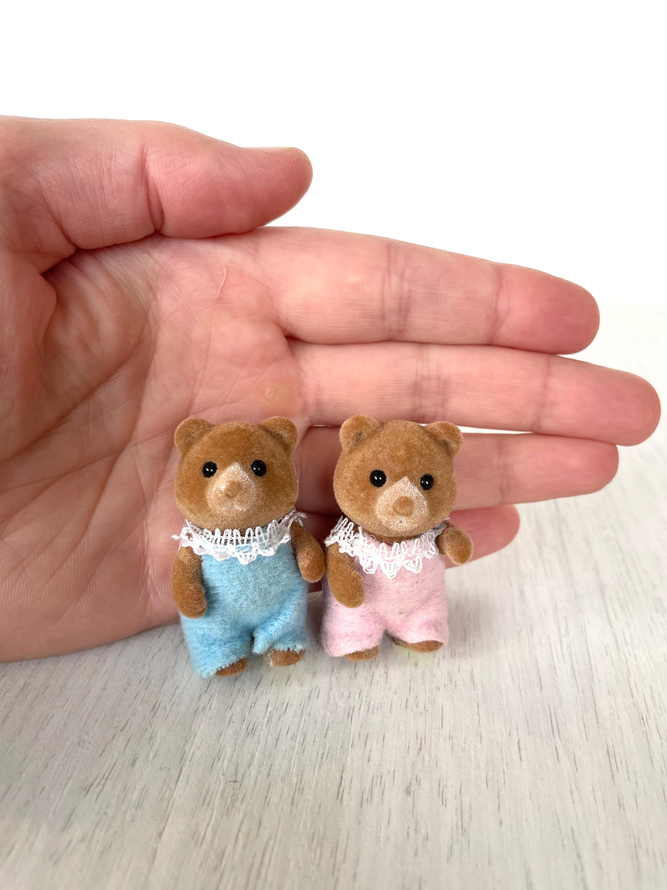 Rare Sylvanian Families Vintage Marmalade Bear Babies in Excellent