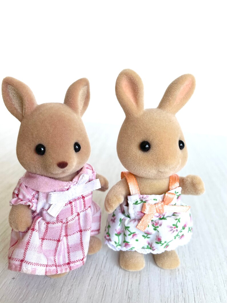 Calico Critters Rabbit and Kangaroo Sisters Duo, Figures, Ternurines - Etsy