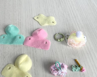 Calico Critters infant outfits, royal princess fairy clothing replacements for Sylvanian babies, blanket outfit with hood