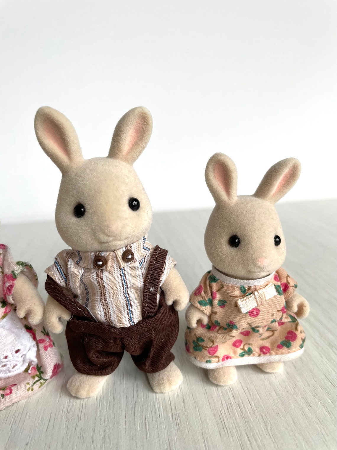Calico Critters Vintage Periwinkle Sweet Pea Rabbit Family, Perfect for ...