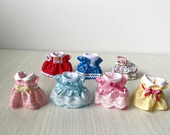 Sonny Angel dresses, clothes for Calico Critters, Cocoriang spare outfits, Sylvanian Families dresses. miniature dresses for dollhouse