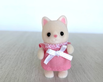 Calico Critters Silk Cat Baby, Jointed Standing Baby, New Out of