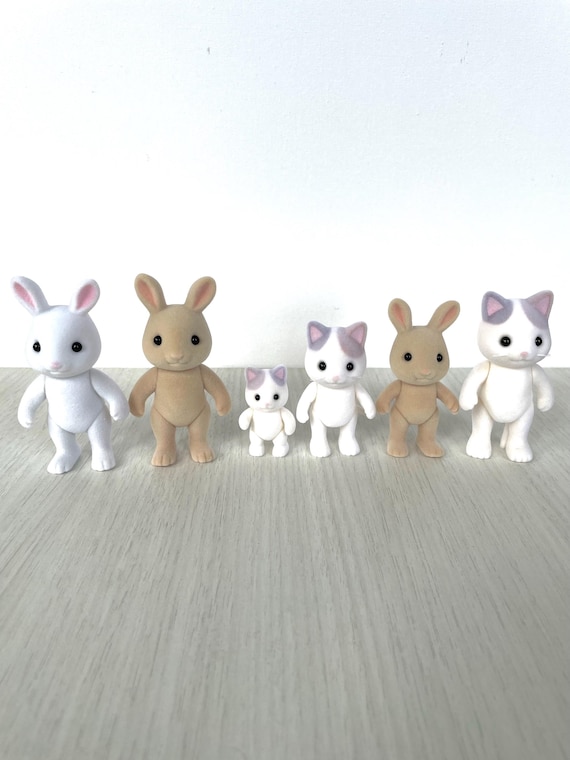 Latte cats spare critters, Sweet Pea Calico Critter bunnies, white warren rabbit, you pick individual animal: baby latte Sylvanian Families