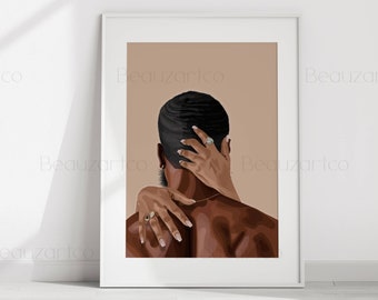 Printable Black Couple Art, African American Wall Art, Black Love Wall Art, Black Art Prints, Black Owned Shops Art, Interracial Art
