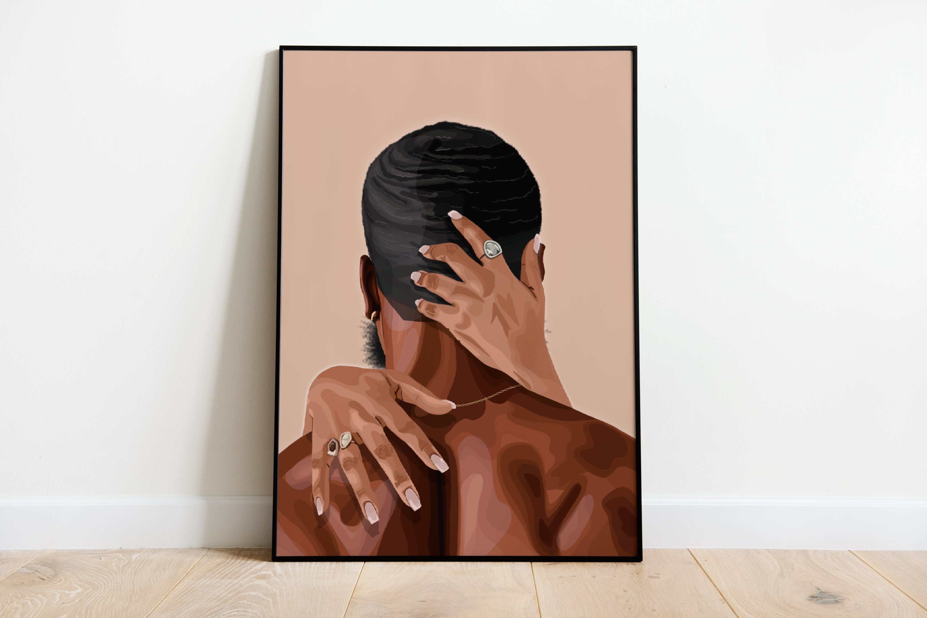 Black Couple Art African American Wall Art Apartment Decor Etsy