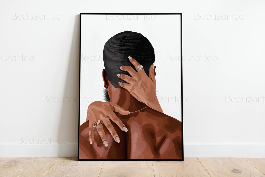 Printable Black Couple Art, African American Wall Art, Apartment Decor ...