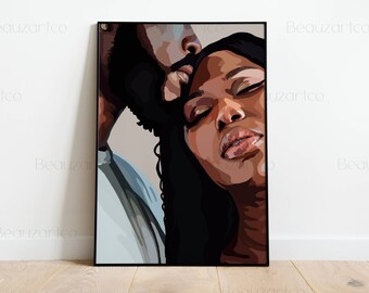 Black Art Prints, Black Couple Art, Black Culture, Black Love Wall Art, Black Wall Art, Black Owned Shops Art, Black History Month Wall Art