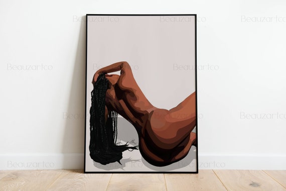 Art Afro Femme Noire Nue, Art Africain, Art Culture Noire, Art Afro-américain, Art Africain Abstrait, Art Numérique
