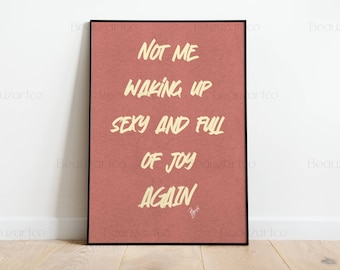 Printable Pink Aesthetic Wall Art | Inspirational Feminist Quote Wall Art, Pop Culture Wall Art Quote, Minimalist Wall Art, Black Owned Shop