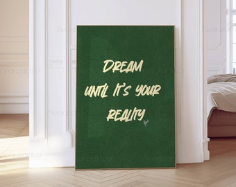 Green Aesthetic Wall Art | Inspirational Quote Wall Art, One Piece Poster, Pop Culture Wall Art Quote, Minimalist Wall Art, Black Owned Shop