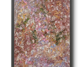 Original Abstract Oil Painting Framed 61 x 82 cm on Canvas – Search For The New Land